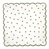 Slant R6501 Scalloped Paper Plates - Green Dot - 8ct