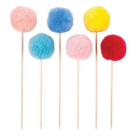 Slant R6595 Pom Pom Cake Topper - Confetti