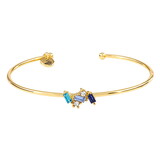 Fleur Jewelry R7204 Crystal Bangle - Blue Cluster