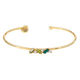 Fleur Jewelry R7206 Crystal Bangle - Green Bar