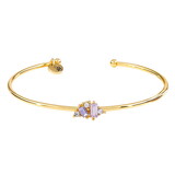 Fleur Jewelry R7208 Crystal Bangle - Lavender Cluster