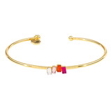 Fleur Jewelry R7210 Crystal Bangle - Hot Pink Bar
