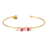 Fleur Jewelry R7211 Crystal Bangle - Blush Bar