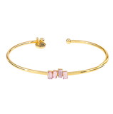 Fleur Jewelry R7212 Crystal Bangle - Light Blush Bar