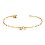 Fleur Jewelry R7216 Crystal Bangle - Golden Shadow Bar