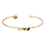 Fleur Jewelry R7217 Crystal Bangle - Black Bar