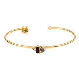 Fleur Jewelry R7218 Crystal Bangle - Black Cluster