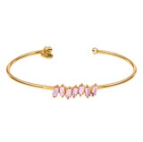 Fleur Jewelry R7269 Wedding Crystal Bangle - Blush Crystals