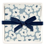Tablesugar R7364 Ceramic Napkin Tray + Napkins - White Flowers