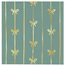 Tablesugar R7366 Cocktail Napkins - Gold Bows