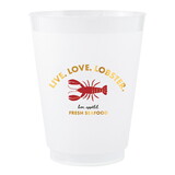 Tablesugar R7369 Frost Cups - Live Love Lobster - Set of 8