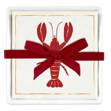 Tablesugar R7370 Ceramic Napkin Tray + Napkins - Red Lobster