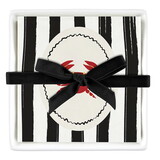 Tablesugar R7371 Ceramic Napkin Tray + Napkins - Striped Crab