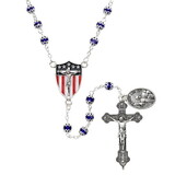 Creed R7504 Pope Leo XIV Sapphire Rosary