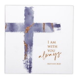 Heartfelt R7778 I Am With You Always Blue Cross Plaque