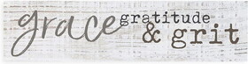 Faithworks RDM0206 Mini Sign - Grace Gratitude &amp; Grit