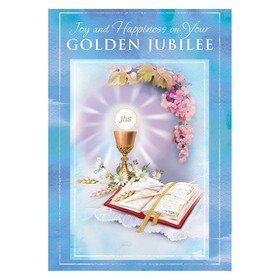 Alfred Mainzer RJ37019 Joy and Happiness on Your Golden Jubilee - 50th Jubilee Anniversary Card