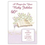 Alfred Mainzer RJ68114 A Prayer For Your Ruby Jubilee - 40th Jubilee Anniversary Card