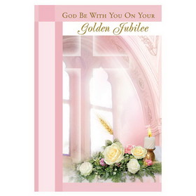 Alfred Mainzer RJ69030 God Be With You on Your Golden Jubilee - 50th Jubilee Anniversary Card