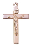 Creed RP235WC 24Kt Rose Gold Over Sterling Silver Crucifix