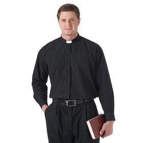 Murphy SM-104 Long Sleeve Tab Collar Shirt - Black