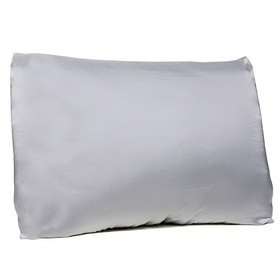 Bella il Fiore SP-GRAY Satin Pillowcase with Zipper Closure - Gray - Standard
