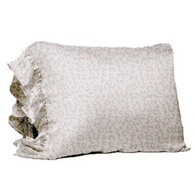 Bella il Fiore SPRLEOK Ruffled Silky Pillowcase - Leopard - King