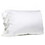 Bella il Fiore SPRWHITE Ruffled Silky Pillowcase - White - Standard