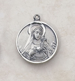 Creed SS429 Sterling Immaculate Heart Patron Saint Medal