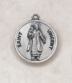 Creed SS727-53 Sterling Patron Saint Vincent Medal
