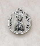 Creed SS729-45 Sterling Patron Saint Priscilla Medal