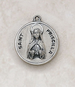 Creed SS729-45 Sterling Patron Saint Priscilla Medal