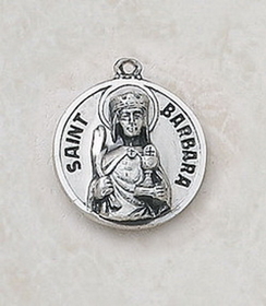 Creed SS729-6 Sterling Patron Saint Barbara Medal