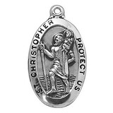 Creed SS8847 Sterling Silver Medal - Saint Christopher