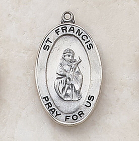 Creed SS927-18 Sterling St. Francis Patron Saint Medal