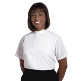 Murphy SW-102 Women's Short Sleeve Tab Collar Clergy Shirt - White