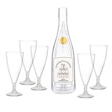 Wedding T1404 Acrylic Champagne Bottle + Glasses - Congratulations