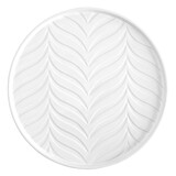 Face to Face T2150 Embossed Ceramic Platter - Palm Leaves