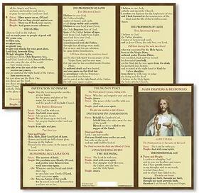Ambrosiana TC001 Mass Prayer and Responses Pocket Card - 24/pk