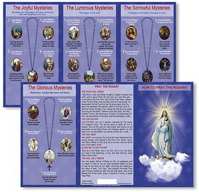 Ambrosiana TC002 How to Pray the Rosary Pocket Card - 24/pk