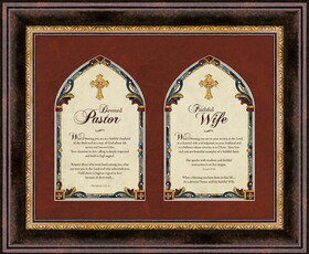 Christian Brands TC790 Pastor And Pasor'S Wife- 17" X 14" Framed Wall Art