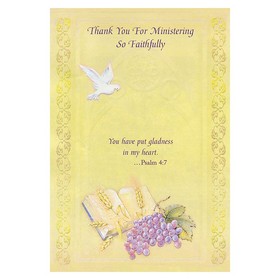 Alfred Mainzer TH69022 Thank You For Ministering So Faithfully - Ministry Thank You Card