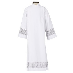 RJ Toomey TS595 Latin Cross and IHS Lace Front Wrap Alb