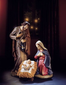 Christmas Treasures VC957 Val Gardena Holy Family - 3 pc, 32" H