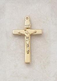 Creed VP235WC 24Kt Gold Plate Over Sterling Crucifix