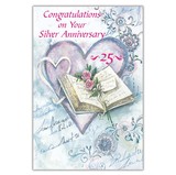 Alfred Mainzer WA36422 Congratulations - 25th Wedding Anniversary Card