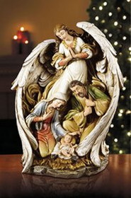 Christian Brands WC125 15" Angel With Nativity Scene