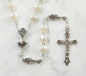 Creed WC141 First Communion Heart Rosary