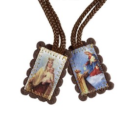 Sacred Traditions WC146 Small Brown Wool Scapular - 12/pk