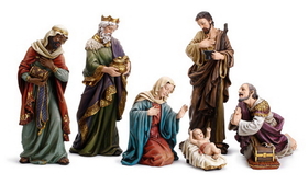 Christian Brands WC898 7 Piece Hand Painted Nativity Set, 24"